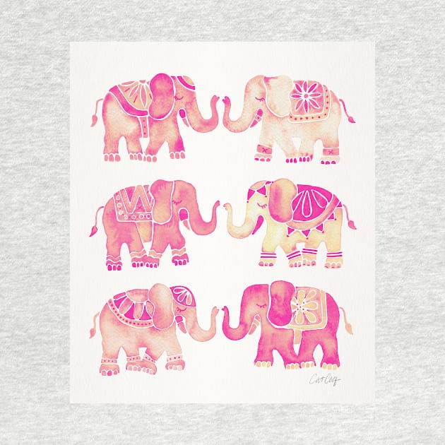 pink elephants by CatCoq